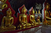 Inle Lake Myanmar. Pindaya, the famous Shwe Oo Min pagoda, a natural cave filled with thousands of gilded Buddha statues. 